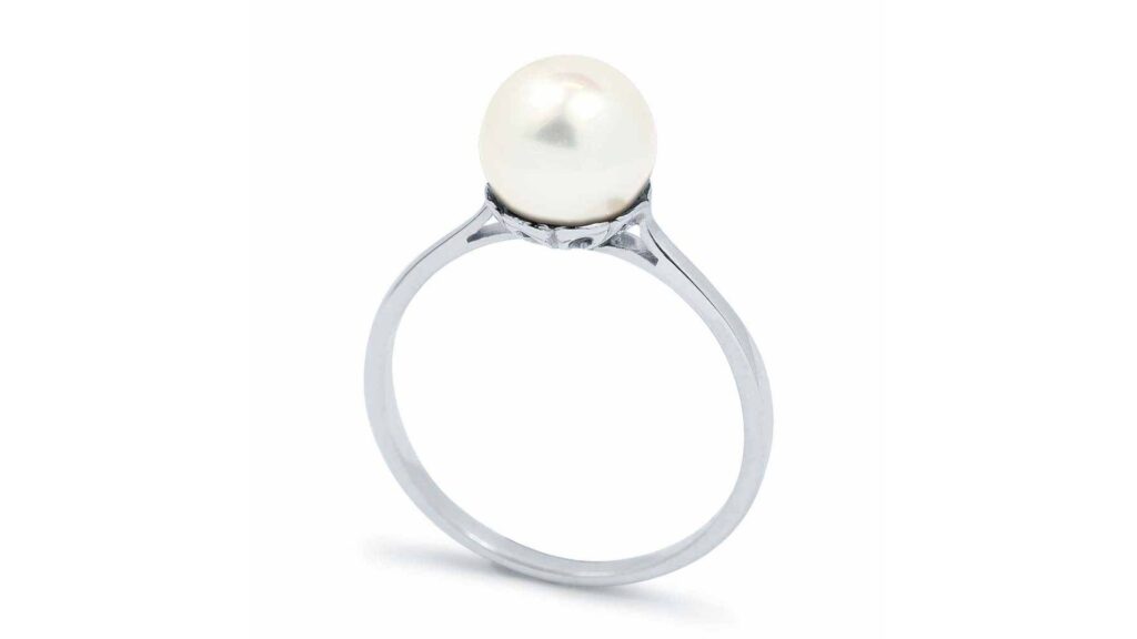 Fehér arany eljegyzési gyűrű - White and Black ékszer bolt Budapest