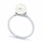 Fehér arany eljegyzési gyűrű – White and Black ékszer bolt Budapest