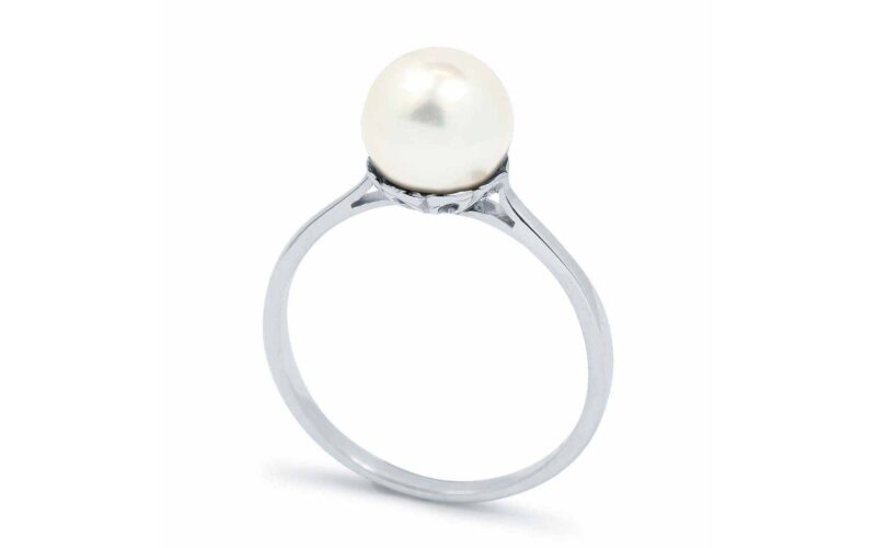 Fehér arany eljegyzési gyűrű - White and Black ékszer bolt Budapest